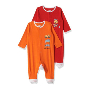 Amazon Brand - Jam & Honey Baby-Boys and Toddler Cotton Sleepsuits/Sleep Romper