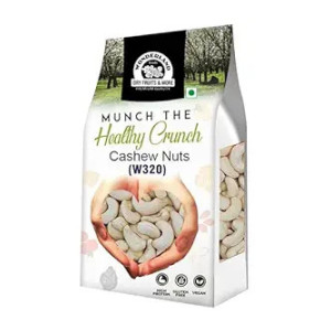 WONDERLAND FOODS Dry Fruits Whole Raw Cashew W-320 Grade 1Kg Pouch | Whole Crunchy Cashews | Premium Kaju nuts | Nutritious & Delicious | Gluten Free & Plant based Protein
