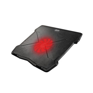 Ant Esports NC130 Ultra Slim and Sturdy Portable Laptop Cooling Pad with 1 * 1 125mm Quiet Red LED,Anti Skid Height Adjustable Stand, 1 USB Ports Supports 10 to 15.6 Inch Laptop