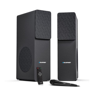 Blaupunkt Newly Launched TS120 Bluetooth Tower Speaker 120Watts with Touch Control Panel I HDMI ARC, Optical, USB, AUX, FM I Karaoke Ready with Remote Control (Black)