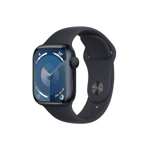 Apple Watch Series 9 [GPS 41mm] Smartwatch with Midnight Aluminum Case with Midnight Sport Band S/M. Fitness Tracker, Blood Oxygen & ECG Apps, Always-On Retina Display, Water Resistant [R 2500 Instant Discount on SBI / ICICI Credit Card Txn]
