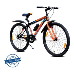 LEADER Spyder MTB Cycle/Bike with Complete Accessories 27.5 T Mountain Cycle  (Single Speed, Black, Orange)