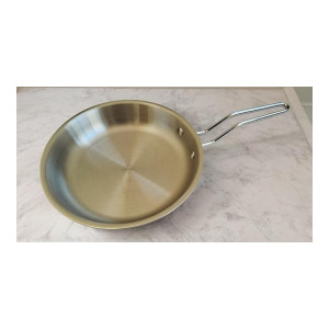 amicus Triply Stainless Steel Frying Pan for Cooking, Stirfry, Induction Frypan, Triply Cookware, (Tryply Frying Pan, 22 Cm)