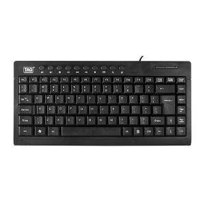 TAG Blaze Mini USB Wired Keyboard with Dedicated Media Control Buttons, USB Multi-Device Keyboard with 95 Total Keys (Black) for Laptop/PC/Mac/Linux/Windows