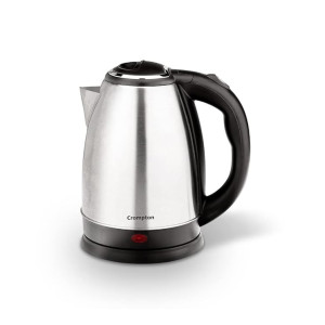 Crompton Insta Delight 1.8L SS Electric Kettle with Auto shut-off | Dry Boil Protection | 1500 W | Boil water - Make tea, coffee, soup, instant noodles, etc. (Silvery Grey)
