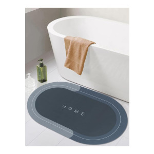 Story@Home Bathroom Mat Aqua Collection Door Mat Anti-Slip Bath Mat Quick Drying Absorbent Mat for Home and Kitchen 40 X 60 Cm, Navy Blue