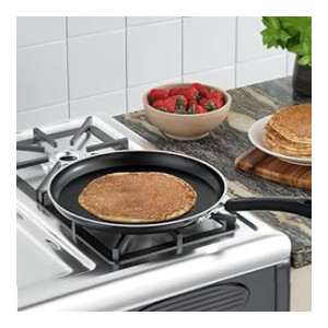 Frenchware Non-Stick Dosa Tawa 28cm with 5-Layer Coating, Induction Base, Bakelite Handle, Flame Guard with Sturdy Rivets, Durable Granite Finish, 100% Food-Grade, Metal-Spoon Friendly (Pack of 1)