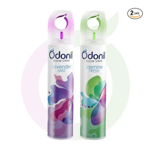 Odonil Room Air Freshener Spray - 440ml Combo (Pack of 2, 220ml each) | Lavender Mist & Jasmine Fresh | Nature Inspired Fragrance for Home & Office | Long Lasting Fragrance