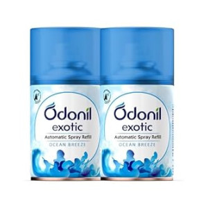 DABUR Odonil Exotic Automatic Spray Refill-450Ml(Pack Of 2, 225Mlx2) Ocean Breeze 2X Long Lasting 2200 Sprays Guaranteed Fits All Machines Lasts Upto 60 Days