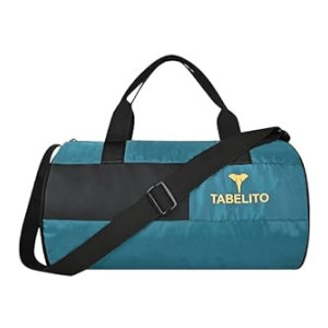 Tabelito Fitgrip Sports Duffle Gym Bag 30 Litre Water-Resistant Adjustable Shoulder Strap Travel Bags for Men & Women (Aqua Blue)