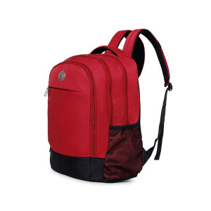 Verage V-Lite DISC(VLS01) Red 30 Liters Water Repellant 17.5" Laptop Backpack With Rain Cover For Casual, Outdoor, Office Or Daily Use