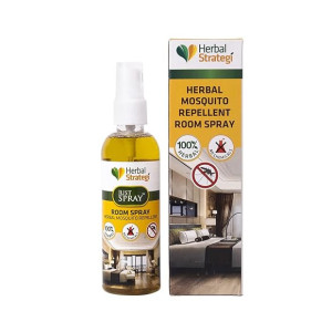Herbal Strategi Mosquito Repellent Room Spray 100 ML | 100% herbal, non-toxic, eco-friendly, and biodegradable | No side effects, cruelty-free, and vegan |Ayush Certified/Technology from CSIR-CIMAP