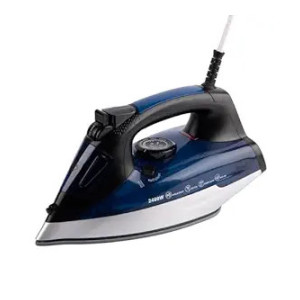 Pigeon by Stovekraft Satin Steam Iron For Clothes | 2400 Watt Instant Heat with Spray (BLUE) | Ceramic Base Plate with GlideTech | Anti Drip | HyperBurst & Vertical Steam | Self-Clean | 1.7M Long Cord