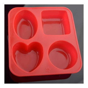 Stewit Silicone Circle, Square, Oval and Heart Shape Soap Cake Making Mould, Multicolor (Coupon)