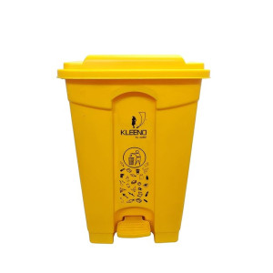 Cello Strong Plastic Step-On Pedal Garbage Dustbin (60 Ltr, Yellow)