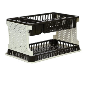 ARISTO Lenovo Plastic Kitchen Organizer Rack with Water Storing Tray (Assorted),(51 x 33 x 27 )cm