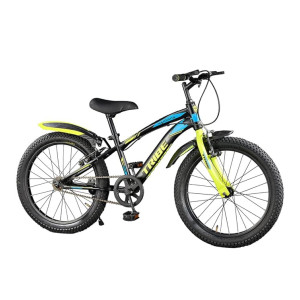 Lifelong 20T Cycle for Kids 5 to 8 Years - Bike for Boys and Girls - 85% Pre-Assembled, Frame Size: 12" - Suitable for Children 3 Feet 10 Inch+ Height - Unisex Cycle (Tribe, Yellow & Black)