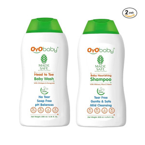 OYO BABY Combo Pack For New Bourn Baby Shampoo & Baby Wash 200 ml each