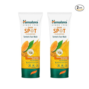 Himalaya Dark Spot Clearing Turmeric Face Wash | Reduce dark spots in 7 days | Organically sourced & Cold-pressed turmeric | 100ml (Pack of 2)