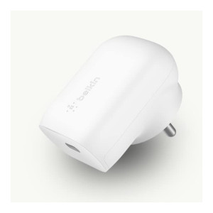 Belkin 30W Single Port USB-C (Type C) Wall Charger/Adapter, Fast Charging for iPhone 15, 14, 13, 12, iPad & Other USB-C suported Devices - White