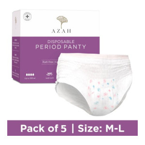 AZAH Disposable Period Panties| 12 Hours Complete Protection Sanitary Pad  (Pack of 5)