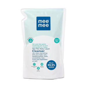 Mee Mee Anti-Bacterial Baby Liquid Cleanser | Kills 99.9% Germs | Feeding Bottle Cleaner Liquid Bowls/Toys/Food/Accessories (500 ml - Refill Pack)