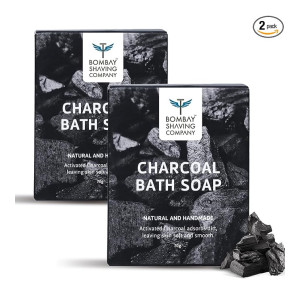 Bombay shaving company Charcoal Soap for Men | Deep Clean and Anti-pollution Effect | 70G Pack of 2