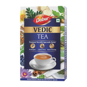 Dabur Vedic Tea - 250g (Black Tea) | Chai Handpicked from Assam, Nilgiri & Darjeeling | Soulful Aroma & Rich Taste | Premium Tea