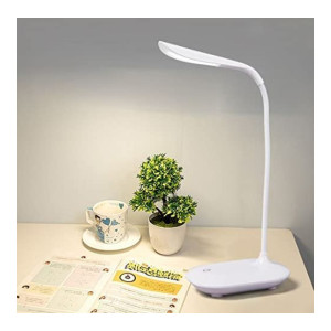 Gesto Battery Operated Table Lamp for Study Led Light, Touch Control Eye Caring, Desk Lamp for Work from Home, Portable Reading Light (Assorted Color, Plastic, Pack of 1)