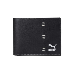 Puma Unisex-Adult PU Wallet IND I, Black-Silver Cat Logo, X (5405301)