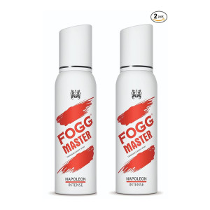 Fogg Master Napoleon Intense No Gas Deodorant for Men, Long Lasting Perfume Body Spray, 2 x 120ml (Pack Of 2)