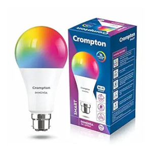 Crompton Immensa 9-Watt B22 WiFi Smart LED Bulb with Music Sync, 16 Million Colors, Compatible with Amazon Alexa and Google Assistant_Pack of 1
