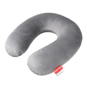 Trajectory Travel Neck Pillow Rest Cushion with 5 Years Warranty for Travel and Sleeping in Plane Flight Car Train Airplane for Sleeping for Men and Women Grey