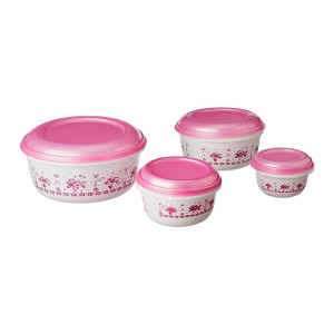 Aristo Supreme Plastic Storage Container Set Of 4, Color May Vary (Capacity - 350-650 - 1300-2500 ml)