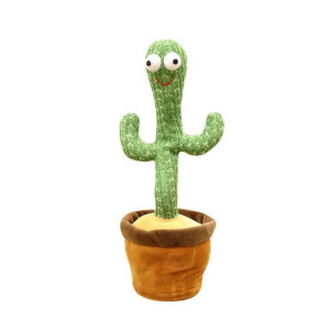 GRAPHENE Dancing Cactus Talking Plush Toy with Wriggle & Singing Recording Repeat What You Say Funny Education Toys for Babies Children Playing