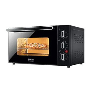 INALSA Euro Chef 45BKRC OTG (45Liters) - Cake Baking Oven Toaster Grill 1500W with Rotisserie & Convention |Double Glass Door| Cool Touch Handle| Temperature & Timer Selection, (Black),2 Year Warranty