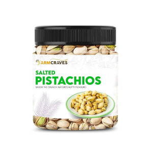 FARMCRAVES Premium Roasted Salted Pistachios |500g | Healthy Dry Fruit Snack
