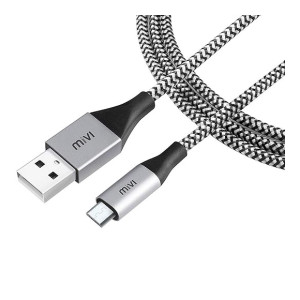 Micro USB 6 Feet Cable with Khali Tough Bullet Proof Material (Black)