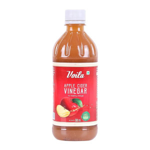 VOILA Apple Cider Vinegar with Mother 500 ml | For Weight Loss | Potassium Rich | Raw, Unfiltered & Unpasteurized | 100% Natural