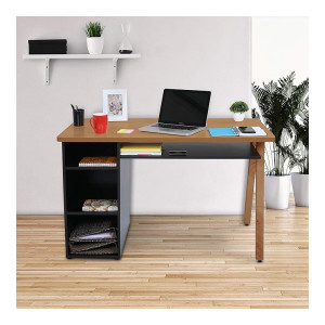 Wipro Furniture Arena Home Office Study Table Of Size 4Ftx2Ft, Engineered Wood Construction With Sturdy Solid Wood Legs And Ample Storage (Beech Finish)