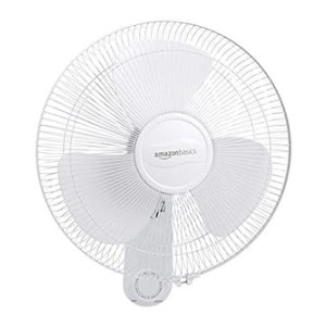 AmazonBasics High Speed 55 Watt Wall Fan for Cooling with Automatic Oscillation (400 MM), White
