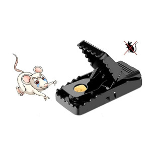 Oblivion Reusable Plastic Portable Mouse Trap Snap Quick Kill Mice Rodent Rat Killer Catcher Effective Sensitive Reusable Durable and Sanitary Traps, Household Catch Rats Mice Mouse (Black, pack of 1)