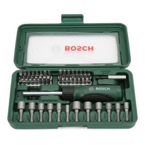 Bosch 46 Piece Screwdriver Set (Black and Silver)  (Pack of 46)