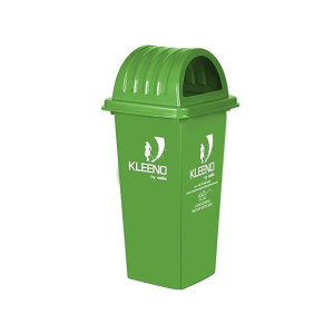 Cello Kleeno Dome Lid Plastic Garbage Dustbin Bucket 110 LTR - Green, Manual-lift