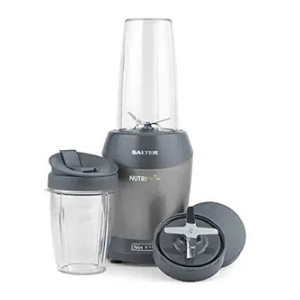 Salter Metal Nutripro 1000 Watts Blender, Multifunction Smoothie Maker, Healthy Juicer, Nutrient Extractor, 2 Blending Cups (800Ml & 1L) With Stay Fresh Lids, On The Go Drinks