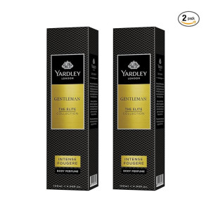 Yardley London Gentleman Intense Fougere Body Perfume| The Elite Collection| No Gas Deodorant for Men| Men’s Body Perfume| 120ml (Pack of 2)