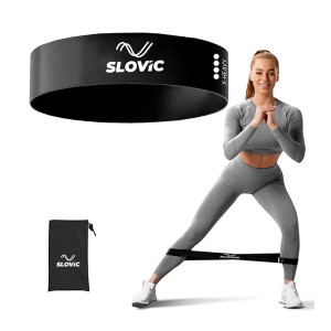 SLOVIC Resistance Loop Bands 100% Natural Latex Exercise Bands with 1 Year Warranty Mini Resistance Loop Band for Full Body Exercises - Black [coupon]