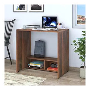 Klaxon Engineered Wood, Matt Finish Cornus Study Table/Laptop/Computer Table Desk for Home & Office (Walnut, Set of 1)