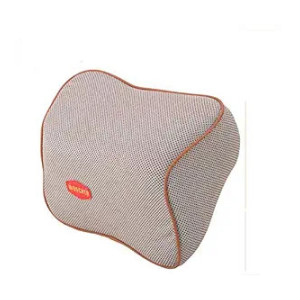 WOSCHER Memory Foam Car Neck Support Pillow for Car & Office Chair, Breathable & Soft Back Pain Relief, Head Rest for All Car Seats, Beige Tan, 25.8 x 17.6 x 11.3 cm