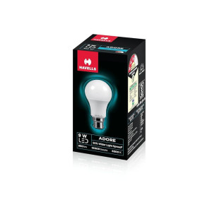 HAVELLS 9w LED Bulb for Home & Office |B22 LED Bulb Base |Cool Day White Light (6500K) |4Kv Surge Protection |High Voltage Protection |Eco Friendly Energy Efficient | Pack of 1
